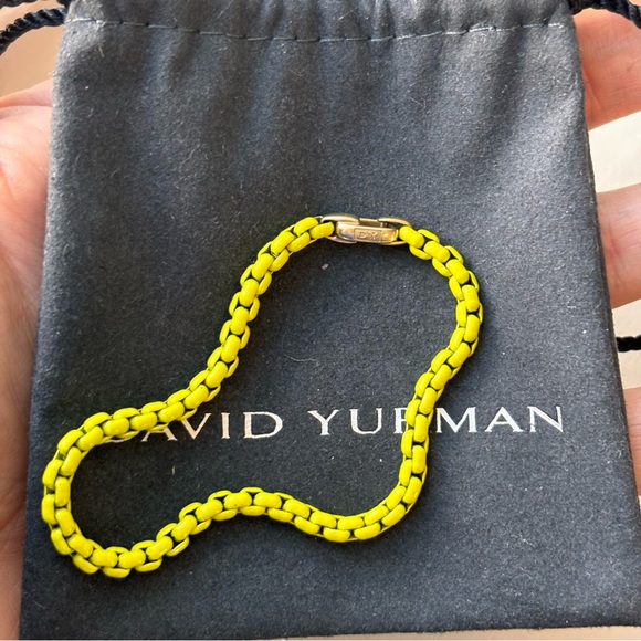 Caterpillar green David Yurman Bracelet 14k gold clasp. - Picture 2 of 5